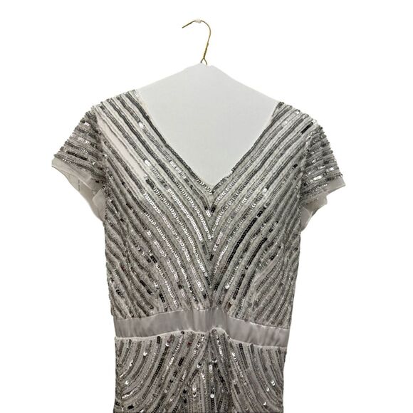 Adrianna Papell Sequins Beaded Floor Length Gown - Picture 10 of 13